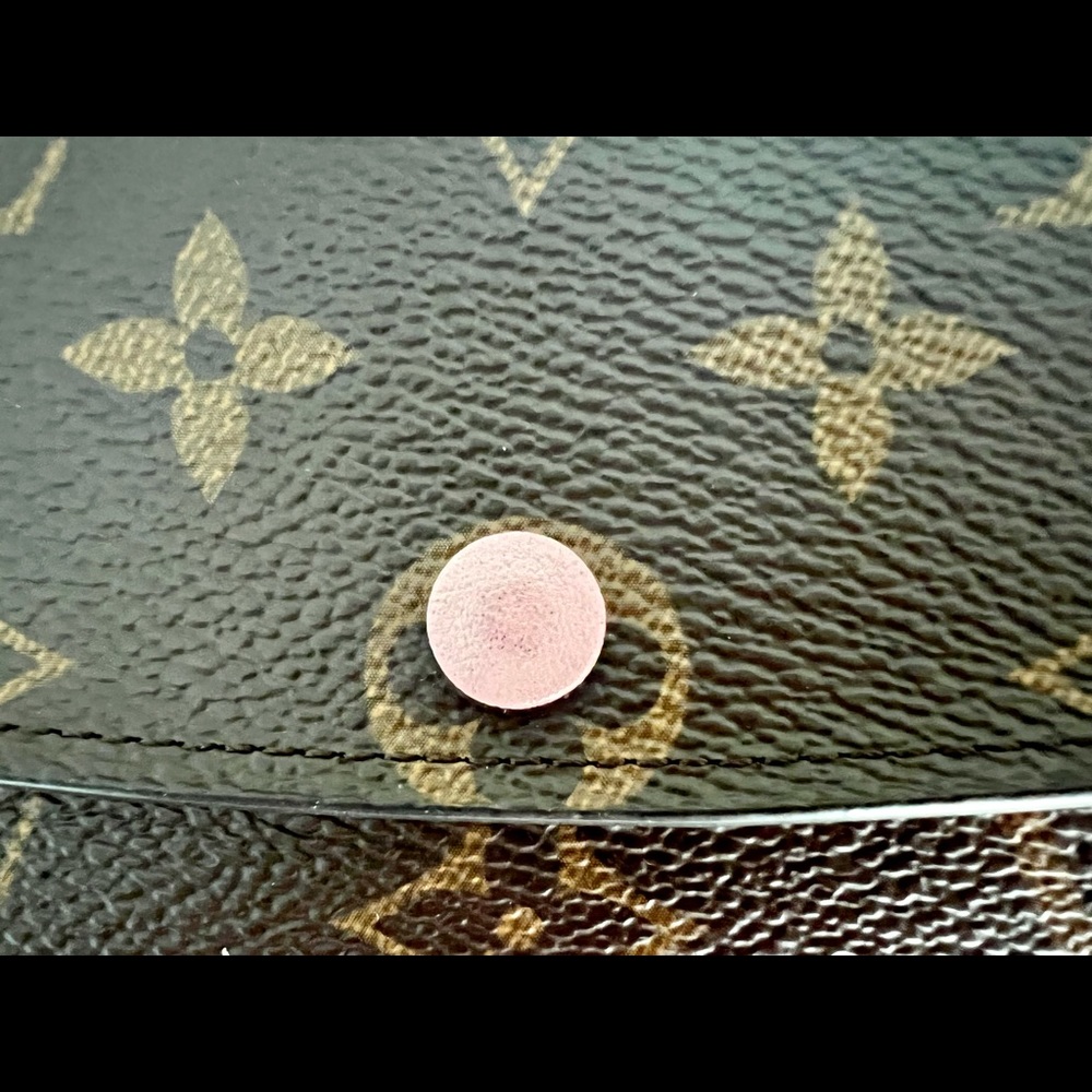 Authentic Brown Monogram Emilie Wallet (Rose Ballerina) Louis Vuitton w/ Date - Picture 3 of 11